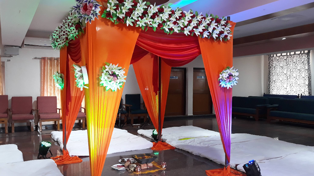 Deluxe room interiors at luxury hotel in Badami Bagalkot